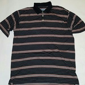 Alan Flusser striped golf shirt